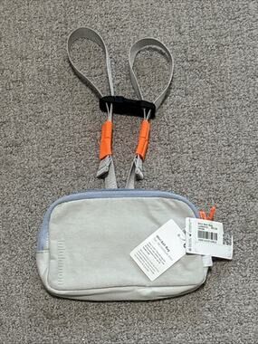 Lululemon Mini Belt Bag NWT Vapor Rhino Grey Orange Flash Crossbody Fanny Pack